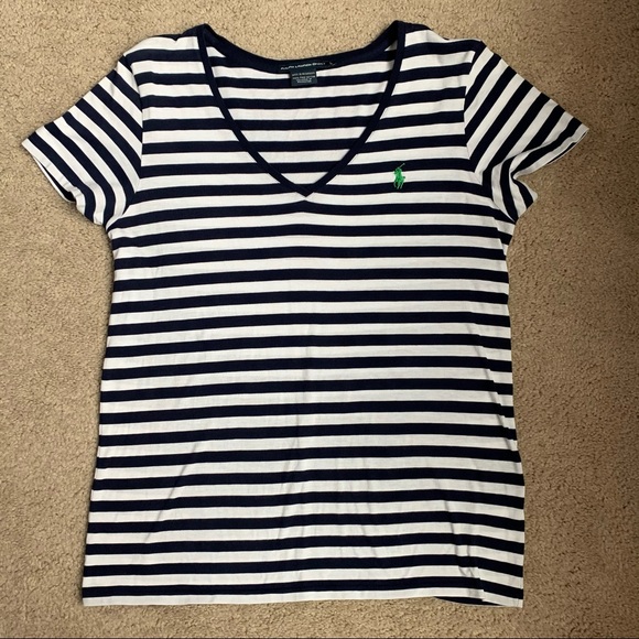 Ralph Lauren Sport Striped V-Neck Tee - Picture 3 of 7